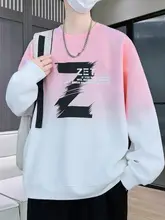 グラデーションカラーのクルーネックスウェットシャツ【メンズ・春秋用・フィット・長袖】