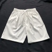 ホワイトレースアップカジュアルショートパンツメンズトレンドブランド