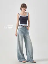 軽やかで快適！テーパードデニムパンツ【極上の柔らかさ・薄手・女性用】（セットアップ対応）