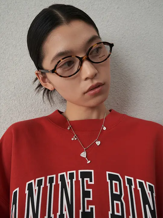 PAUSA ANN s925 干杯シリーズ オリジナルチェリーグラス可動ペンダントカジュアルデザインネックレス