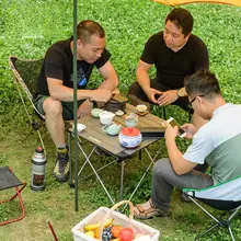 アウトドア用折りたたみテーブル＆チェアセット【軽量・携帯便利・アルミ合金製・バーベキュー・キャンプ用】