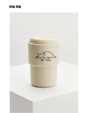 韓国風デザインの個性的なコーヒートラベルカップ【男女兼用・冷飲対応】