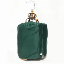 竹製の小型鳥かご【直径24cm・刺繍デザイン・麻素材】