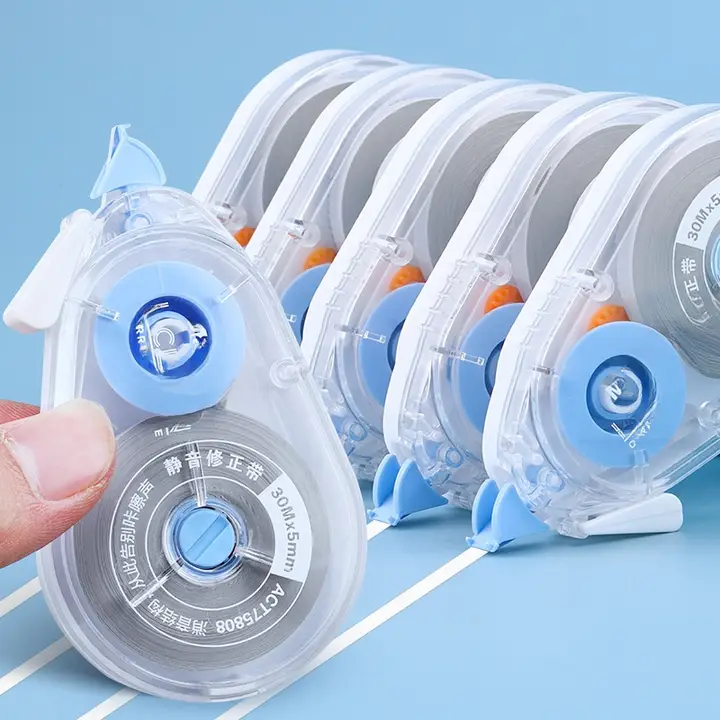 静音修正テープ【学生用・大容量・滑らかな使用感・多機能】