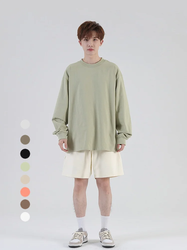春服 メンズ 極上の柔らかさの長袖Tシャツ オーバーサイズ 落肩 ユニセックス ラウンドネック
