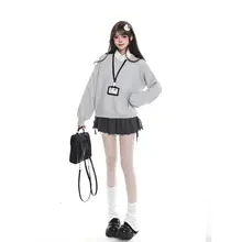 カジュアルな韓国風ニットセーター【秋用・フィット】
