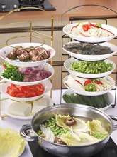 穴あけ不要の手提げ式キッチン調理ラック【収納・配菜トレー付き】