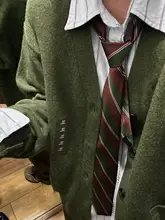 レトロコーヒーストライプのカラーリングネクタイ【手作り・ヴィンテージスタイル・学院風】