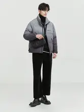 高級感のあるグラデーションダウンジャケット【立襟・メンズ・厚手】