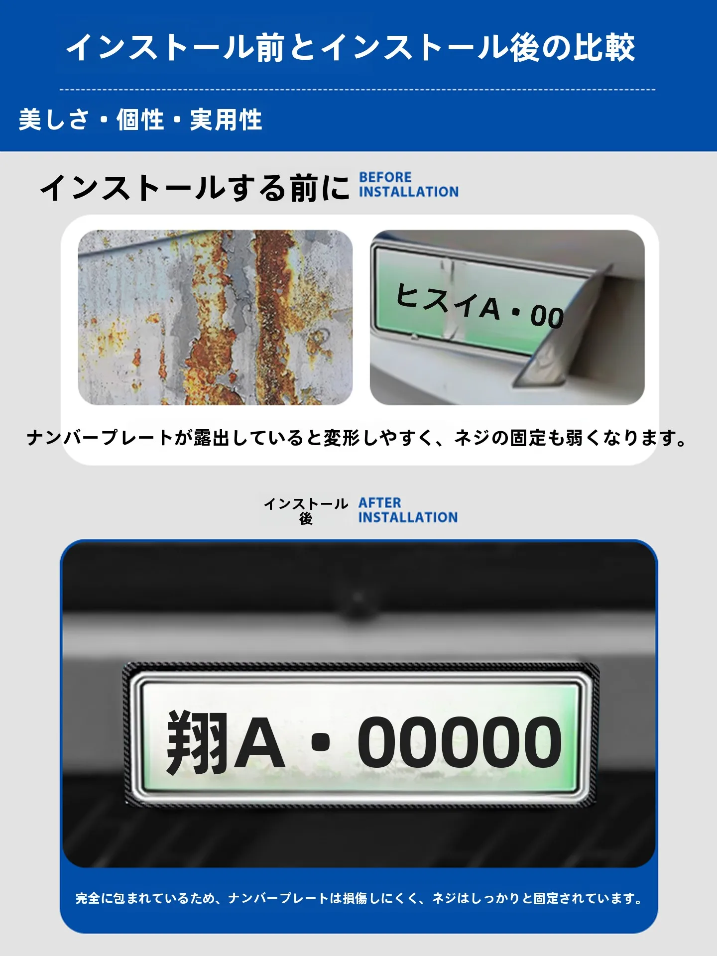 GOOD YEAR 全包タイプナンバープレートフレーム：かっこいいナンバープレートの種類と設定方法を徹底解説