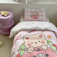 高級白鹅绒使用の子供用羽毛布団【冬用・加厚保温・抗菌仕様】