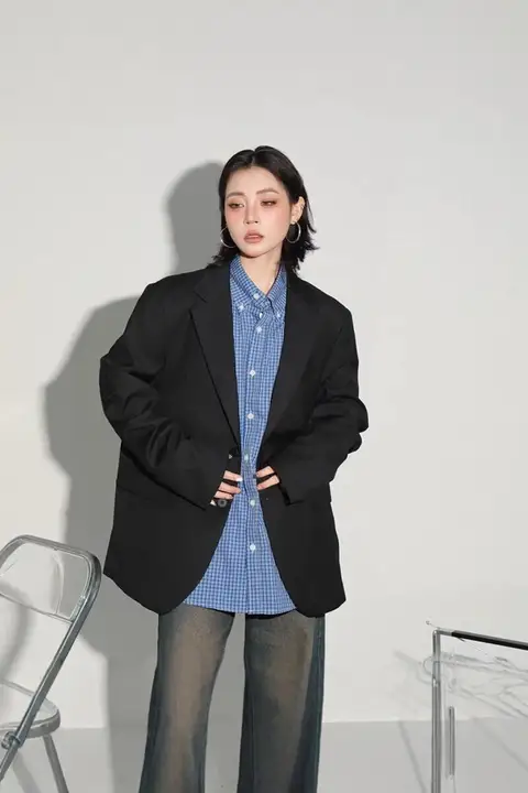 J LONE ヴィンテージ風シンプルカジュアルジャケット【ユニセックス・ゆったりシルエット】