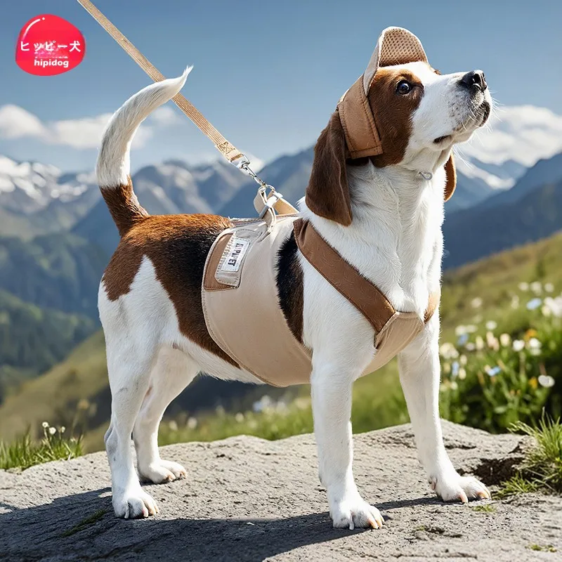 hipidog 大型犬用胸部ハーネス付きリード：脱走防止と散歩安全性を実証する3点セット