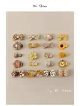 全包布の赤ちゃん用ヘアクリップ【リボンデザイン・髪を傷めない・かわいい】