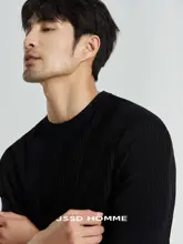夏用 メンズ クルーネック Tシャツ【ニット素材・短袖】