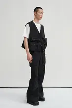 超軽量の微皺エラスティックナイロン多ポケットデザインパンツ【磁吸ボタン・春秋用】（セットアップ対応）
