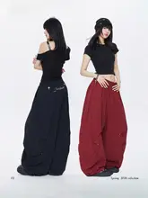 速乾性バルーンパンツ【ヒップホップスタイル・オーバーサイズ・メタリックスター柄】（セットアップ対応）