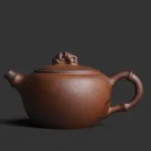 アンティーク風 粗陶製 小型ティーポット【中式禅スタイル・竹の音の茶道具】