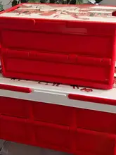 折りたたみキャンプボックス【赤・収納バスケット】