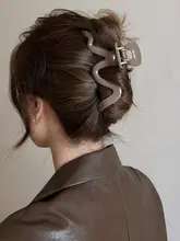 アクリル波型ヘアクリップ【大サイズ・多髪量対応・シャーククリップ】