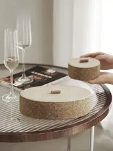 LamomeDeco ヴィンテージ風コルク製ジュエリーボックス【高級収納・精巧なデザイン・ギフト用】