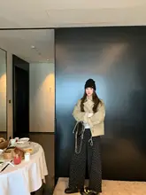 秋冬用 毛足のある  フリル襟ジャケット【二色展開・ドローストリング・女性用】