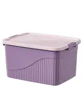 プラスチック収納ボックス【衣類整理用・フタ付き・持ち手付き・大容量】