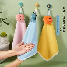 掛けられる雪ニール製 子供用速乾手拭きタオル【厚手・吸水性抜群・毛が落ちにくい】