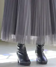 高筒ブーツ【サイドファスナー・脚を美しく見せる・ヒール付き】