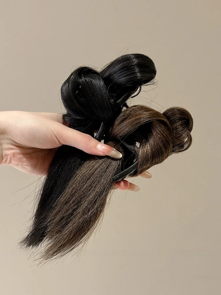 新中式低めお団子ヘアクリップ：ロングヘアまとめ髪に不器用な人でも簡単かつ崩れにくいアレンジを実現
