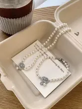 山茶花デザインのパールネックレス＆ブレスレット【高級感・エレガントスタイル】