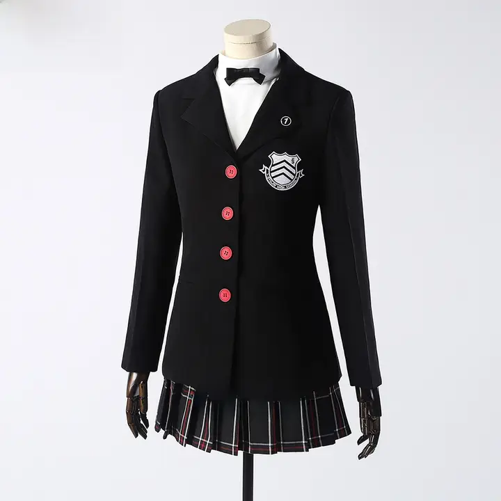 女神異聞録 コスプレ衣装【私立秀尽学園・黒い制服・全身タイプ】（セットアップ対応）