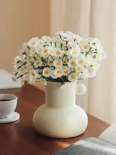 デイジー 装飾花 テーブル グリーン 高級フラワーアート 偽物の花