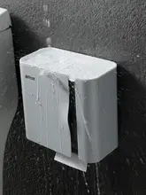 穴あけ不要の防水トイレットペーパー収納ボックス【壁掛けタイプ・衛生的・便利】