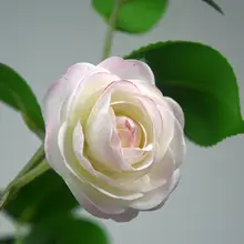 高級感ある山茶花のフェイクフラワー【インテリア装飾用・リビング・ダイニングに最適】