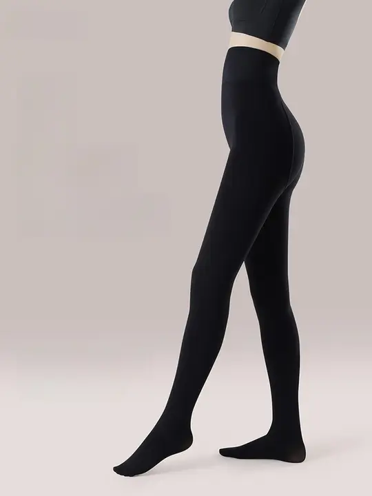 黒の圧力レギンス【美脚効果・春秋用・薄手・女性用】