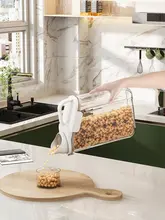 キッチン収納用透明容器【計量カップ付き・食品の保存に最適・防潮密封】
