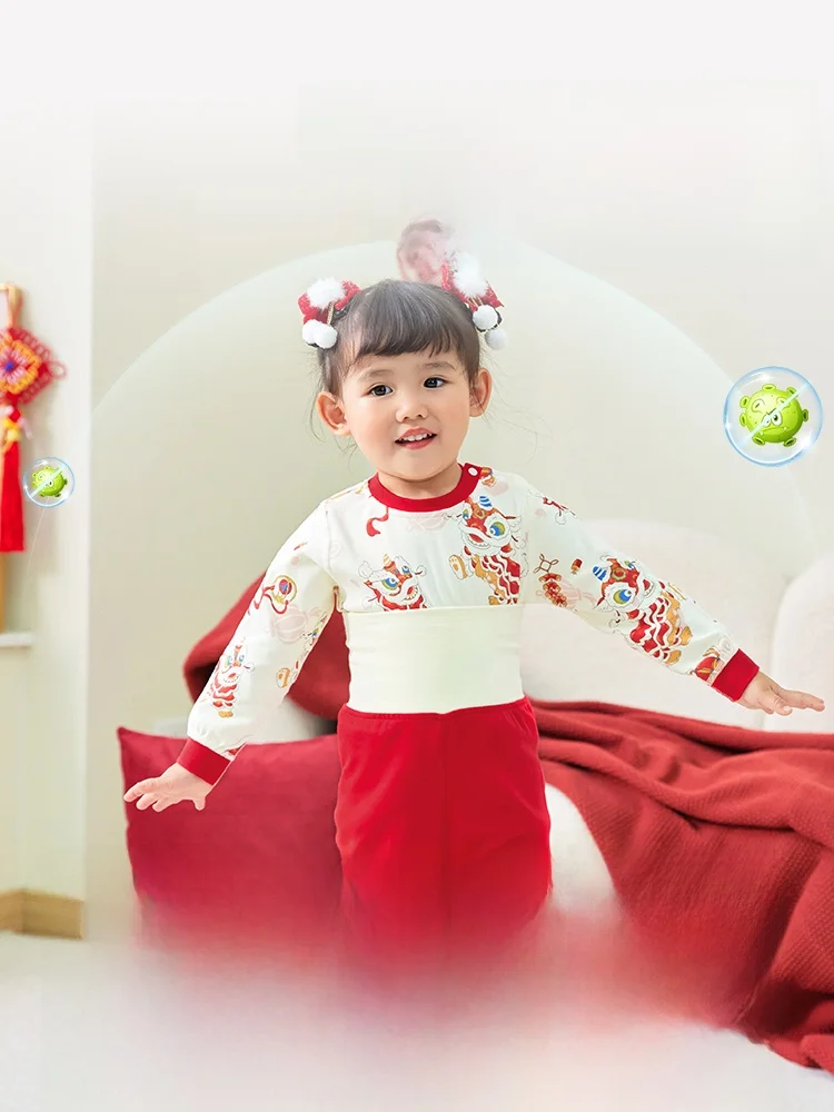 1歳の赤ちゃんにぴったりな中国風コットンインナー【秋冬用・セットアップ対応】