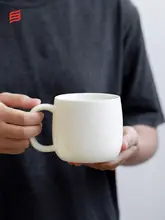 シンプルデザイン 350ML マグカップ【ホワイト・コーヒーカップ・牛乳カップ】