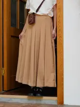 女性用 中長丈のプリーツスカート【極上の柔らかさ・スタイルアップ効果】（セットアップ対応）