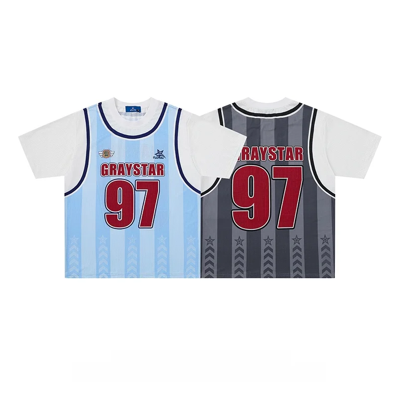デジタルプリントのフレンチスリーブジャージャーTシャツ：通気性とデザインのバランスを実現