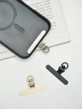 超薄360度回転可能なスマホストラップ用クリップ【ステンレス製接続パーツ】