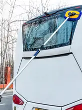 洗車モップ 大型トラック用 伸縮可能なロングポール 厚手ブラシ