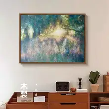 抽象的な手描きアート油絵【茶室や民宿に最適・モダンなインテリア】