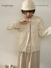 重ね着に最適な麻のリブ編み短袖カーディガン【春用・女性用】