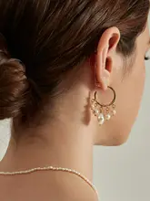 フレンンテージスタイルのバロックパールフリンジイヤリング【極上の柔らかさ・オリジナルデザイン】