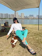 夏用 軽やかなワイドフィット パンツ【リブウエスト・スリムシルエット・カジュアル・九分丈】（セットアップ対応）