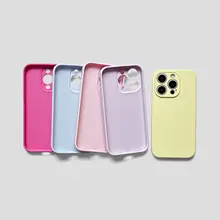 モランディカラーの液状シリコンiPhoneケース【グレー・ピンク・ベビーブルー・薄型・iPhone対応】