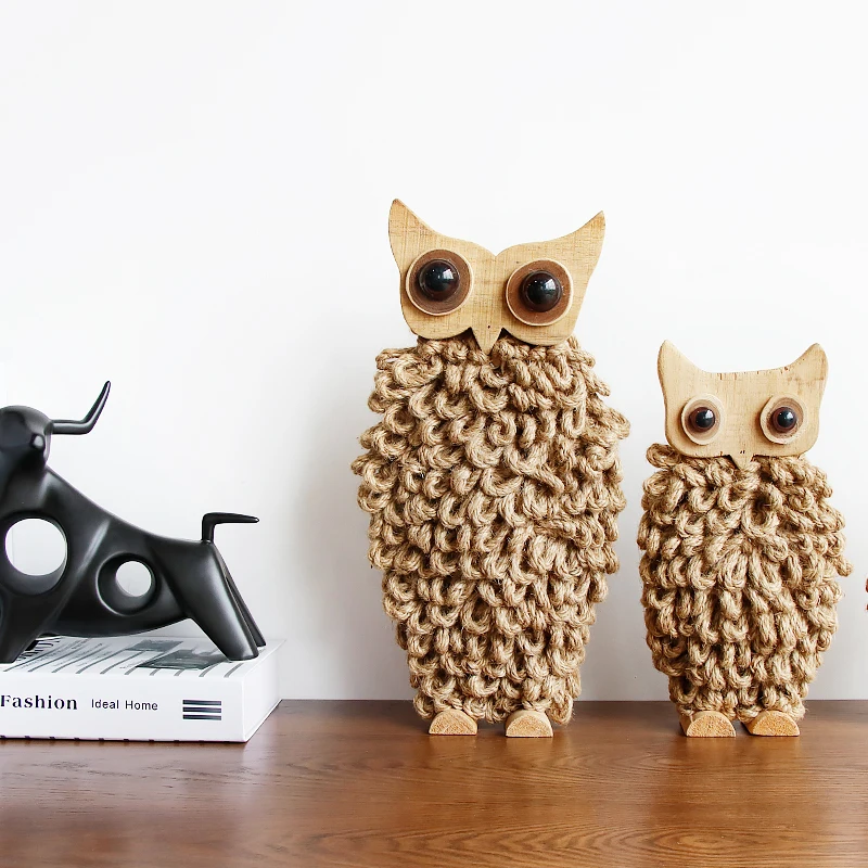 インテリア買い物リストで人気の装飾品：手作り木製フクロウ置物の特徴と分類