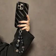 ショートストラップ 猫モチーフ ファーボール ビーズ スマホケース キーホルダー おしゃれ